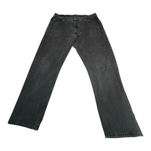 Wrangler Relaxed Fit Jeans Mens 40x32 Black Denim‎ Straight Leg Pants
